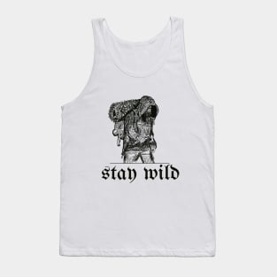 Stay Wild Camping nature camping life outdoor design Tank Top